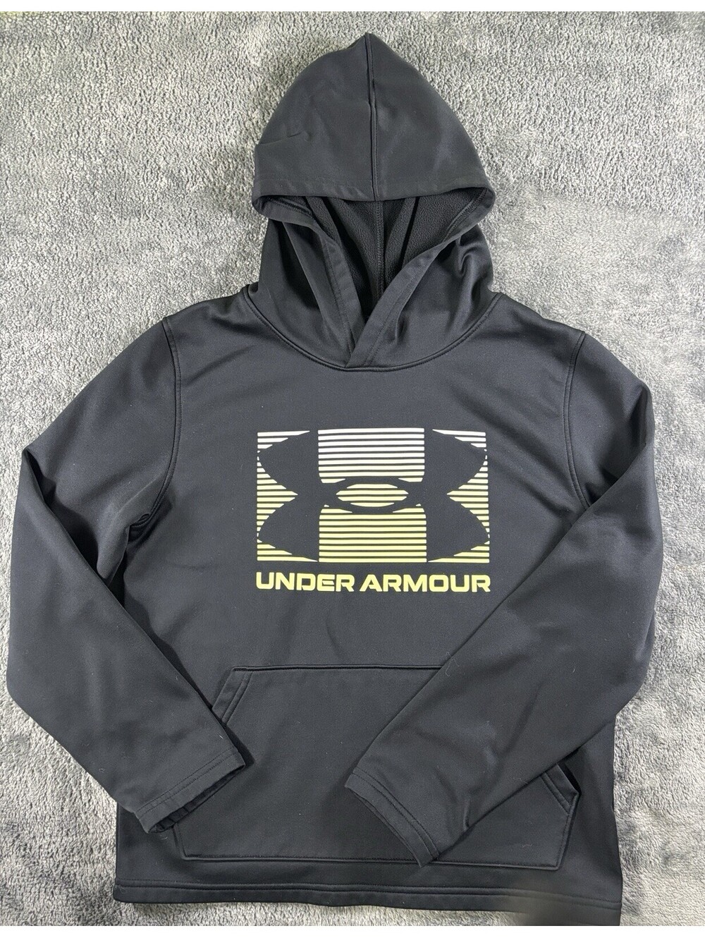 Under Armour Boys UA Armor Fleece Hoodie Black - Size Youth Large 14-16